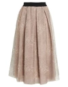 Tensione In Woman Midi Skirt Light Brown Size M Polyester In Brown