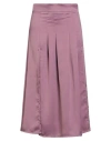 Tensione In Woman Midi Skirt Mauve Size M Polyester In Purple