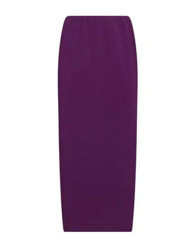 Tensione In Woman Midi Skirt Mauve Size S Polyester, Elastane In Purple