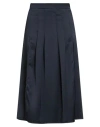 Tensione In Woman Midi Skirt Navy Size M Polyester In Blue