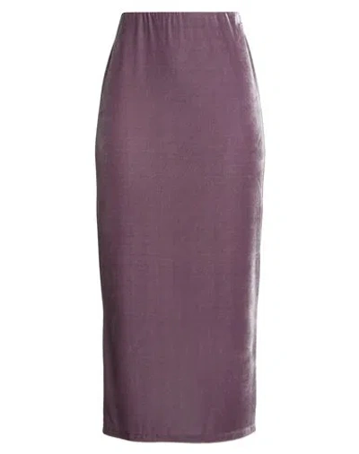 Tensione In Woman Midi Skirt Purple Size M Polyester, Elastane In Neutral