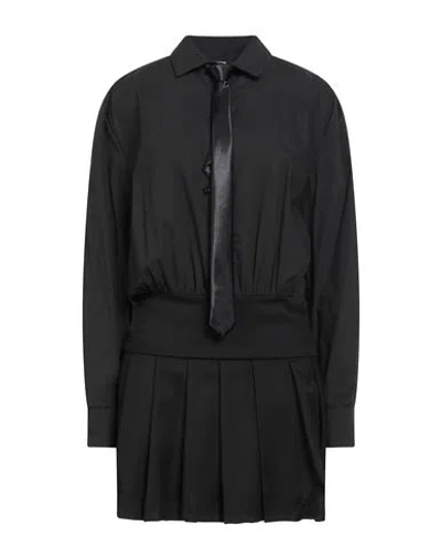 Tensione In Woman Mini Dress Black Size M Polyester, Viscose, Elastane, Cotton