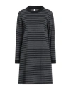Tensione In Woman Mini Dress Charcoal Size M Polyester, Cotton In Gray