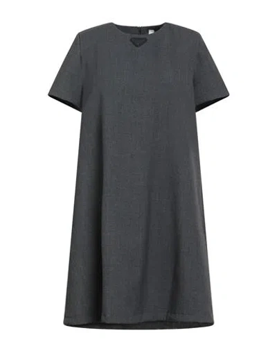 Tensione In Woman Mini Dress Charcoal Size M Polyester, Viscose, Elastic Fibres In Multi