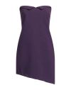 Tensione In Woman Mini Dress Dark Purple Size M Polyester, Viscose, Elastane In Purple