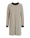 Tensione In Woman Mini Dress Ivory Size M Polyester, Cotton In Multi