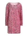 Tensione In Woman Mini Dress Pink Size S Polyester, Elastane
