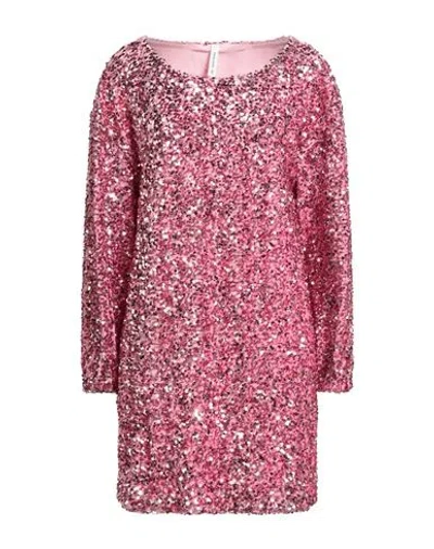 Tensione In Woman Mini Dress Pink Size S Polyester, Elastane