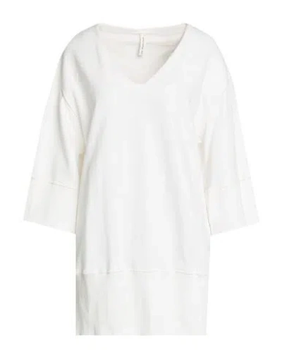 Tensione In Woman Mini Dress White Size S Cotton, Elastane