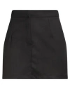 Tensione In Woman Mini Skirt Black Size S Polyester, Viscose, Elastane In Black