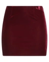 Tensione In Woman Mini Skirt Burgundy Size M Polyester, Elastane In Burgundy