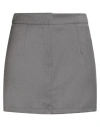 Tensione In Woman Mini Skirt Grey Size M Polyester, Viscose, Elastane In Gray