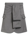 Tensione In Woman Mini Skirt Grey Size M Polyester, Viscose, Elastane In Gray