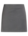 Tensione In Woman Mini Skirt Grey Size M Polyester, Viscose, Elastane In Gray