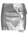 Tensione In Woman Mini Skirt Grey Size M Polyester, Viscose, Elastane In Metallic