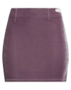Tensione In Woman Mini Skirt Lilac Size M Polyester, Elastane In Purple