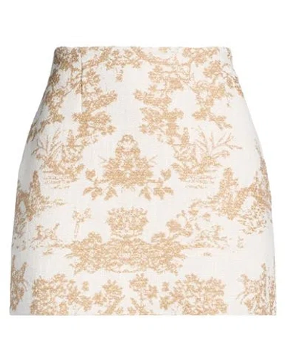 Tensione In Woman Mini Skirt Sand Size M Cotton, Polyester, Nylon In Multi