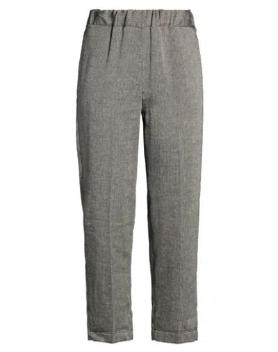Tensione In Woman Pants Black Size M Linen, Cotton, Viscose