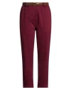 Tensione In Woman Pants Burgundy Size L Cotton, Elastane In Burgundy