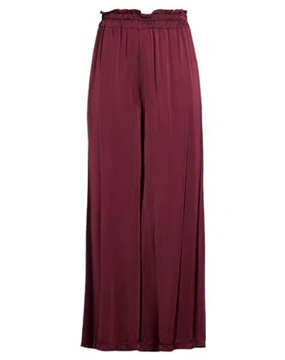 Tensione In Woman Pants Burgundy Size M Viscose