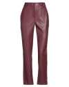 Tensione In Woman Pants Burgundy Size Xs Polyurethane, Polyester