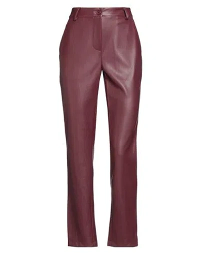 Tensione In Woman Pants Burgundy Size Xs Polyurethane, Polyester