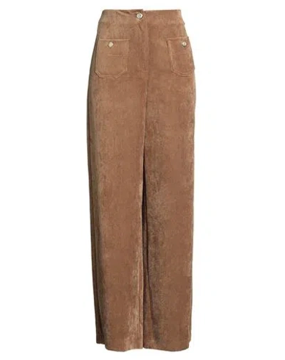 Tensione In Woman Pants Camel Size M Polyester, Polyamide, Elastane In Brown