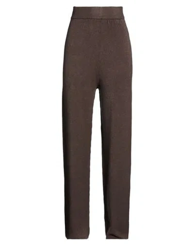 Tensione In Woman Pants Chocolate Brown Size Onesize Viscose, Polyester, Nylon