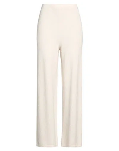 Tensione In Woman Pants Cream Size Onesize Viscose, Polyester, Polyamide In White