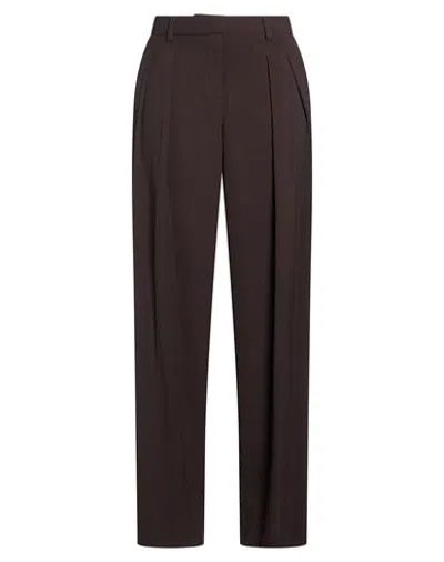 Tensione In Woman Pants Dark Brown Size M Polyester, Viscose, Elastane