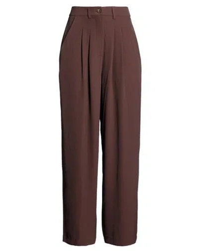 Tensione In Woman Pants Dark Brown Size S Polyester, Elastane