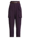 Tensione In Woman Pants Dark Purple Size S Polyester, Viscose, Elastane In Purple