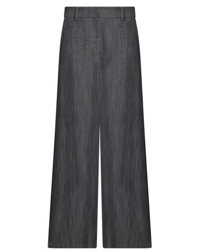 Tensione In Woman Pants Grey Size M Tencel