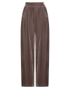 Tensione In Woman Pants Grey Size S Polyester, Elastane In Brown