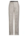 Tensione In Woman Pants Ivory Size Xs Polyester In Silver