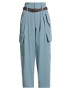 Tensione In Woman Pants Light Blue Size M Polyester, Viscose, Elastane
