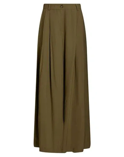Tensione In Woman Pants Military Green Size S Viscose, Polyester