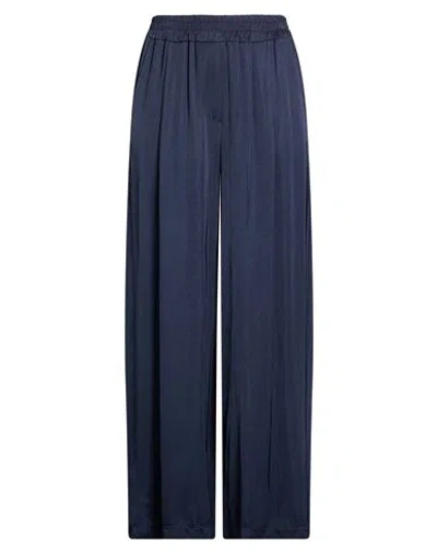Tensione In Woman Pants Navy Size M Viscose In Multi