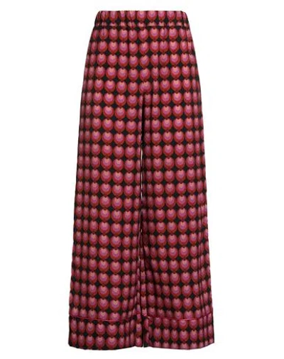 Tensione In Woman Pants Rust Size M Polyester In Burgundy