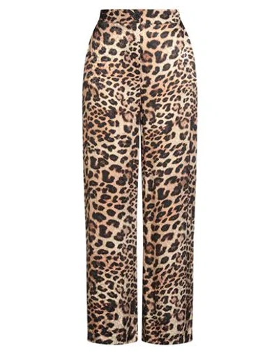 Tensione In Woman Pants Sand Size L Acetate, Viscose In Multi
