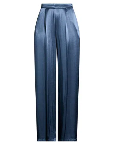 Tensione In Woman Pants Slate Blue Size S Viscose, Rayon