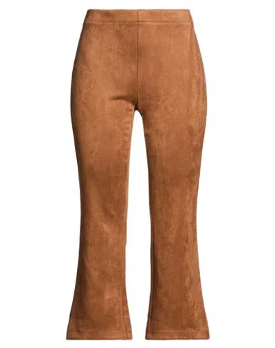 Tensione In Woman Pants Tan Size S Polyester, Elastane In Brown