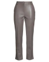 Tensione In Woman Pants Taupe Size M Polyurethane, Polyester In Gray