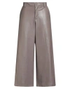 Tensione In Woman Pants Taupe Size S Polyester In Gray