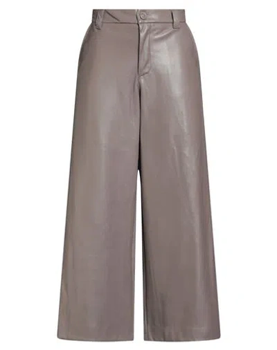Tensione In Woman Pants Taupe Size S Polyester In Gray