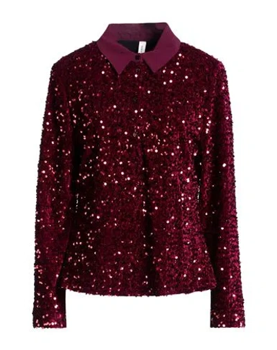 Tensione In Woman Shirt Burgundy Size M Polyester In Red