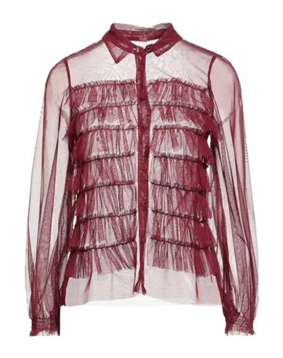 Tensione In Woman Shirt Garnet Size M Polyester In Red