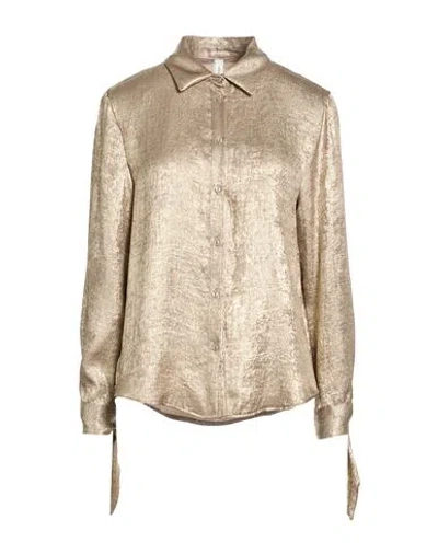Tensione In Woman Shirt Gold Size S Polyester, Viscose, Polyamide, Metallic Polyester, Elastane