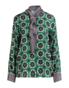 Tensione In Woman Shirt Green Size M Viscose In Green