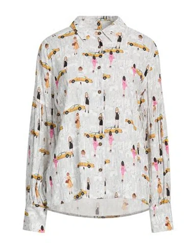 Tensione In Woman Shirt Light Grey Size M Viscose In Multi